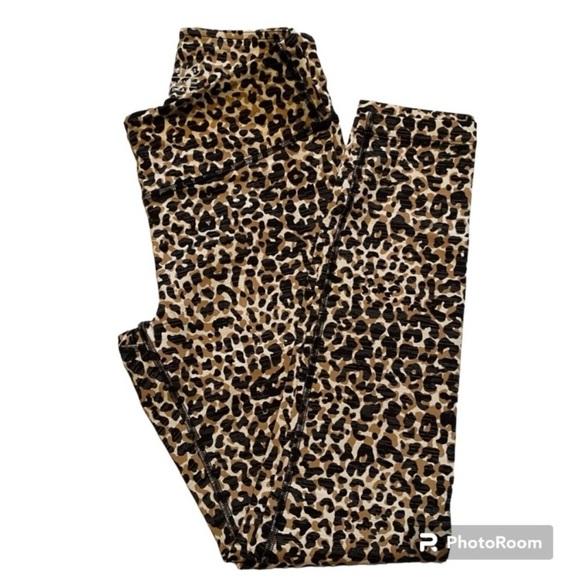Outdoor Voices Leopard Flex Leggings 25" Size Small - Picture 2 of 5